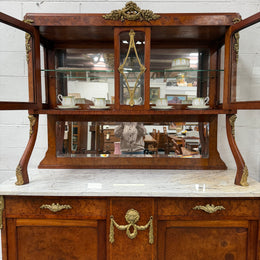 Stunning Belle Epoque French Marble Top Buffet/ Sideboard