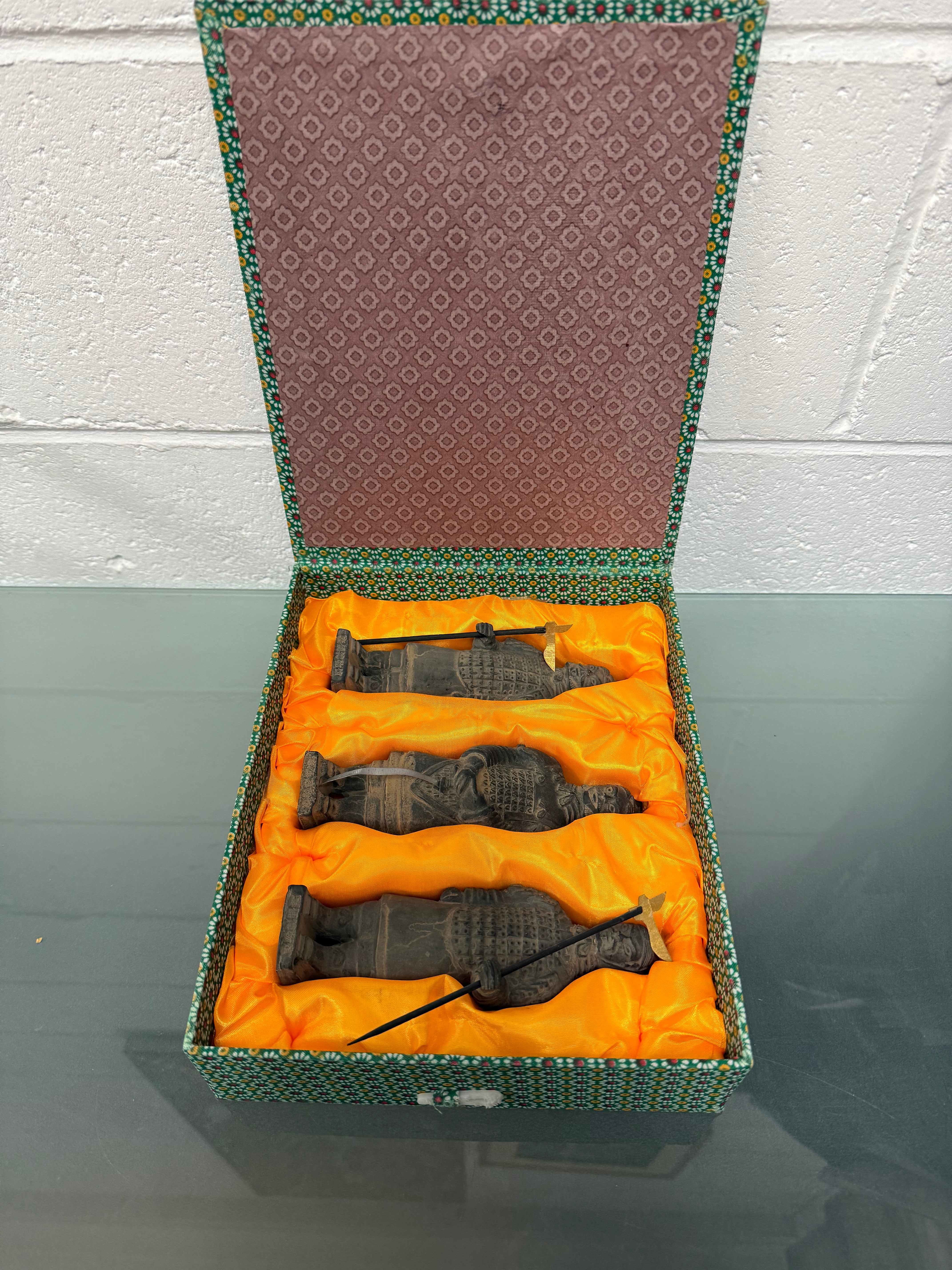 Set Of 3 Replica Terracotta Chinese Tomb Warriors | Antique & Vintage | Moonee Ponds Antiques | Australia Wide