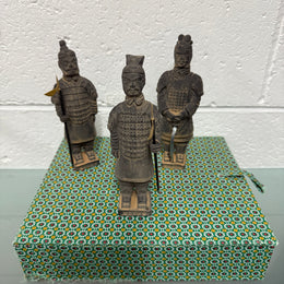 Set Of 3 Replica Terracotta Chinese Tomb Warriors