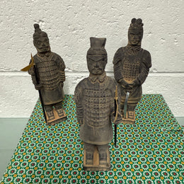 Set Of 3 Replica Terracotta Chinese Tomb Warriors