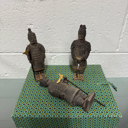 Set Of 3 Replica Terracotta Chinese Tomb Warriors