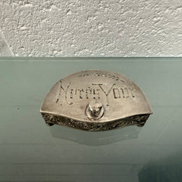 Edwardian EPBM Silver Trinket Box Engraved "Here's Your"