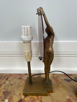 Beautiful Bronze and Art glass Lamp | Antique & Vintage | Moonee Ponds Antiques | Australia Wide Delivery