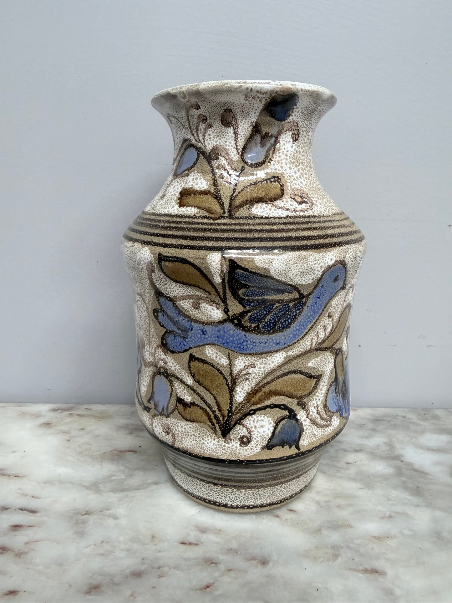 Vintage Elio Schiavon Hand Painted Vase