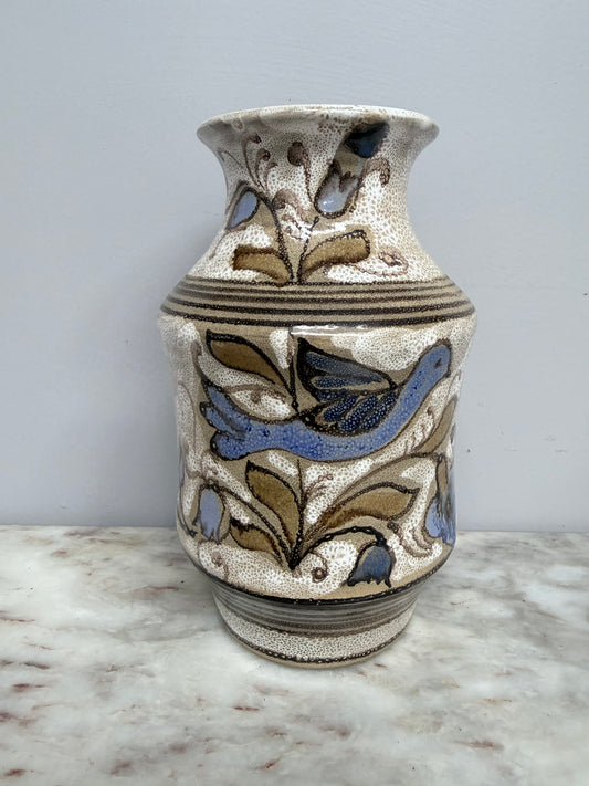 Vintage Elio Schiavon Hand Painted Vase