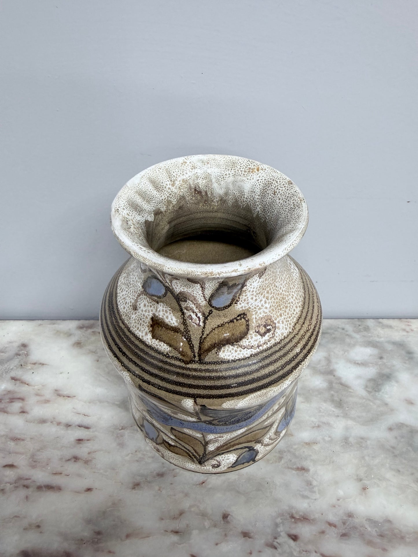 Vintage Elio Schiavon Hand Painted Vase