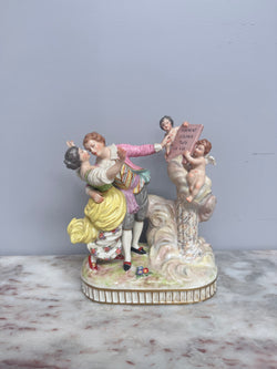 French Signed Porcelain Figurine Group | Antique & Vintage | Moonee Ponds Antiques | Australia Wide Delivery