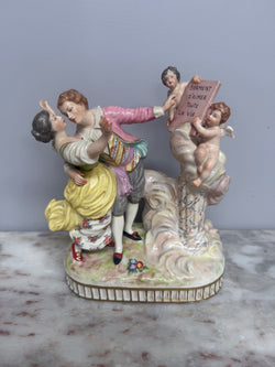 French Signed Porcelain Figurine Group | Antique & Vintage | Moonee Ponds Antiques | Australia Wide Delivery