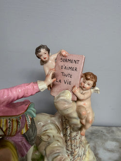 French Signed Porcelain Figurine Group | Antique & Vintage | Moonee Ponds Antiques | Australia Wide Delivery