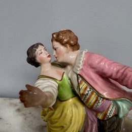 French Signed Porcelain Figurine Group