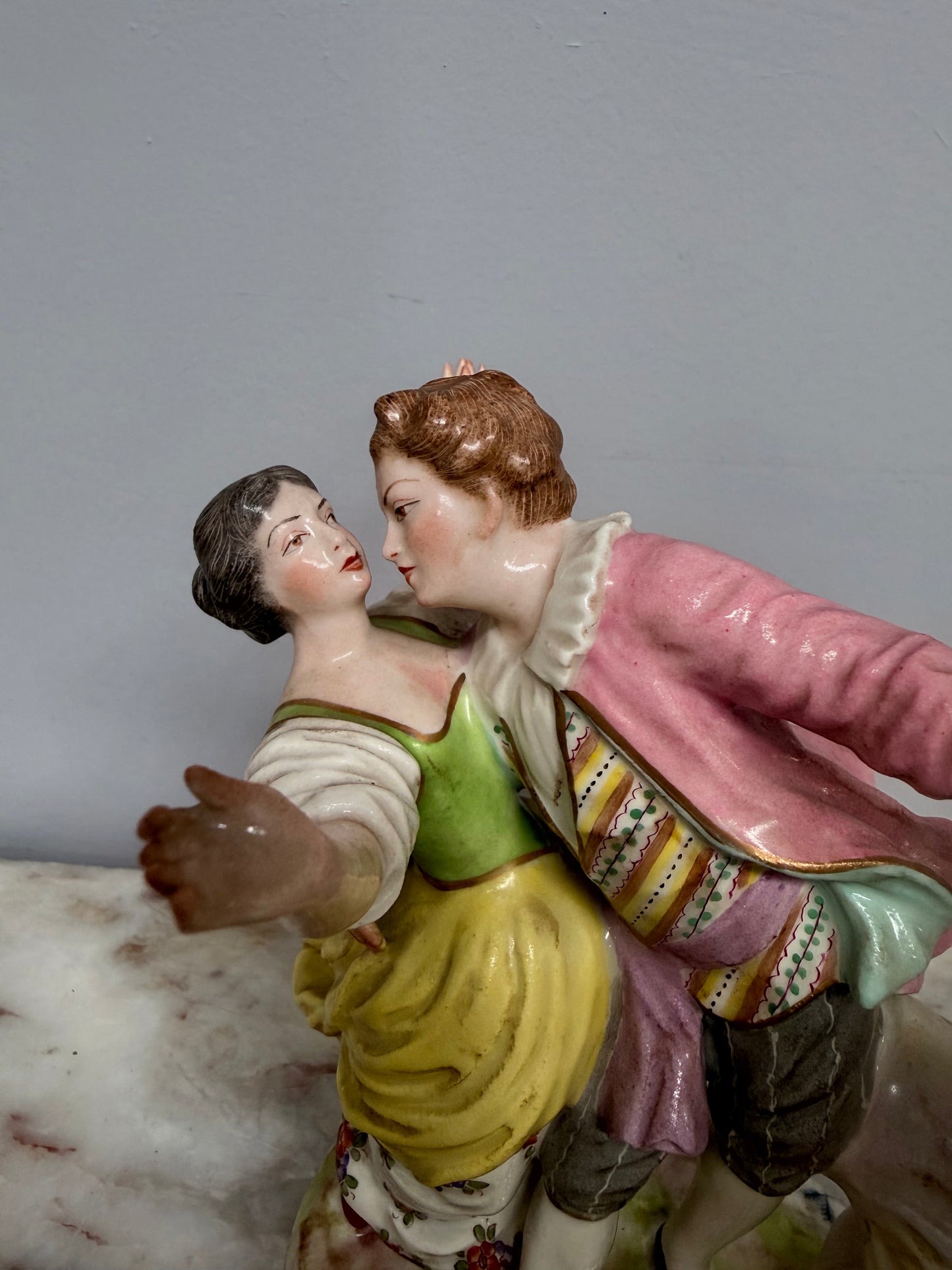 French Signed Porcelain Figurine Group