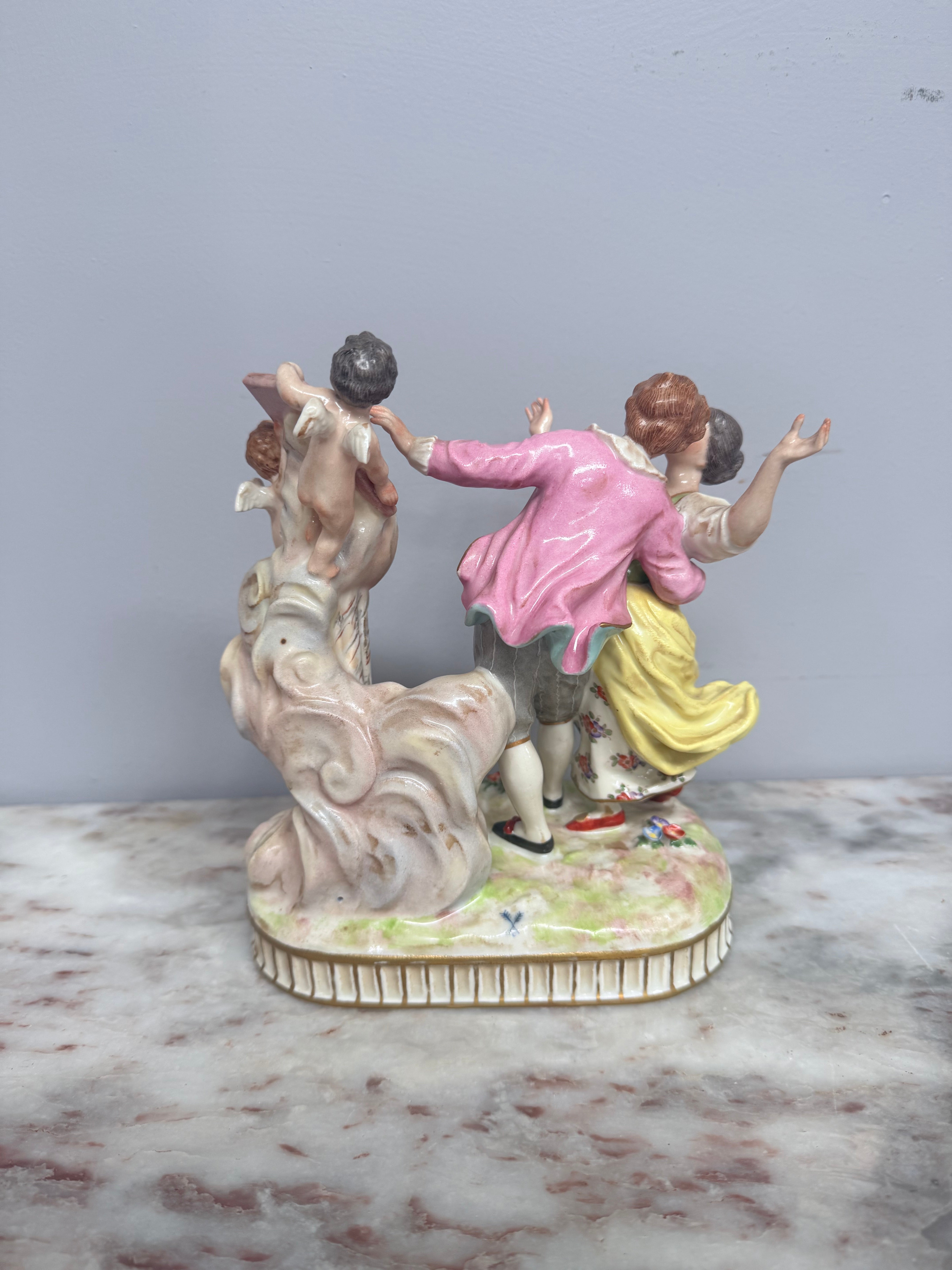 French Signed Porcelain Figurine Group | Antique & Vintage | Moonee Ponds Antiques | Australia Wide