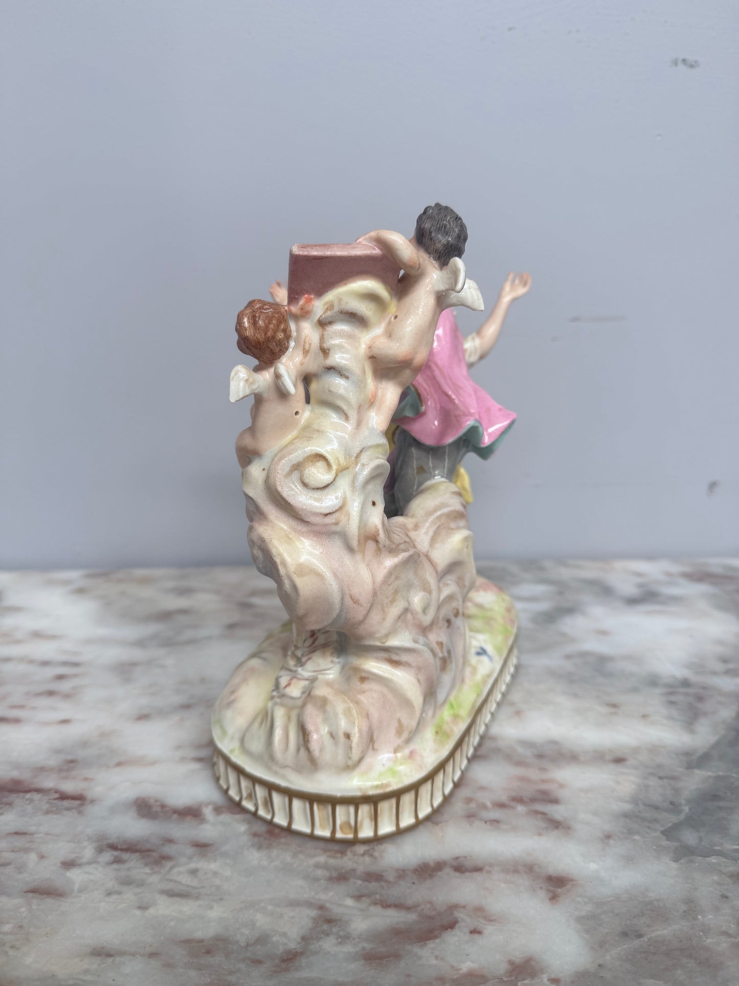 French Signed Porcelain Figurine Group