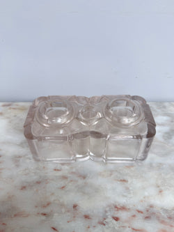 Vintage Glass Double Inkwell & Nib Holder | Antique & Vintage | Moonee Ponds Antiques | Australia Wide Delivery