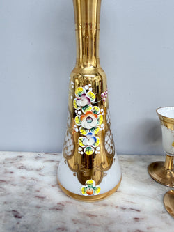 Vintage Opaline Decanter Set with Glasses | Antique & Vintage | Moonee Ponds Antiques | Australia Wide Delivery