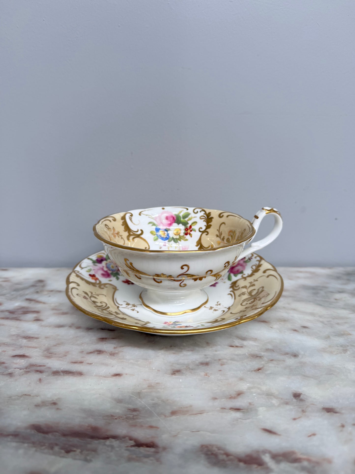 Antique John Ridgway 'Rivoli' Cup & Saucer
