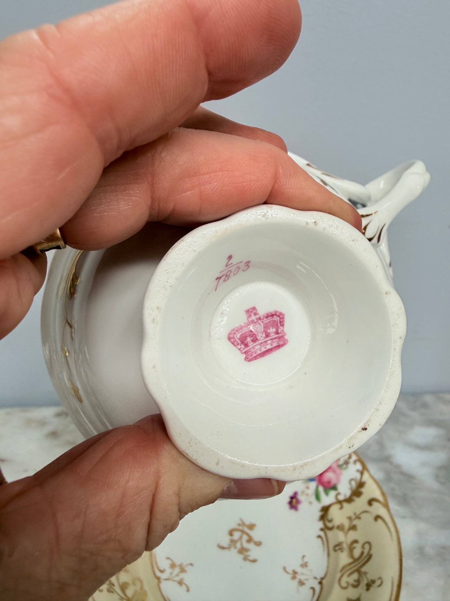 Antique John Ridgway 'Rivoli' Cup & Saucer