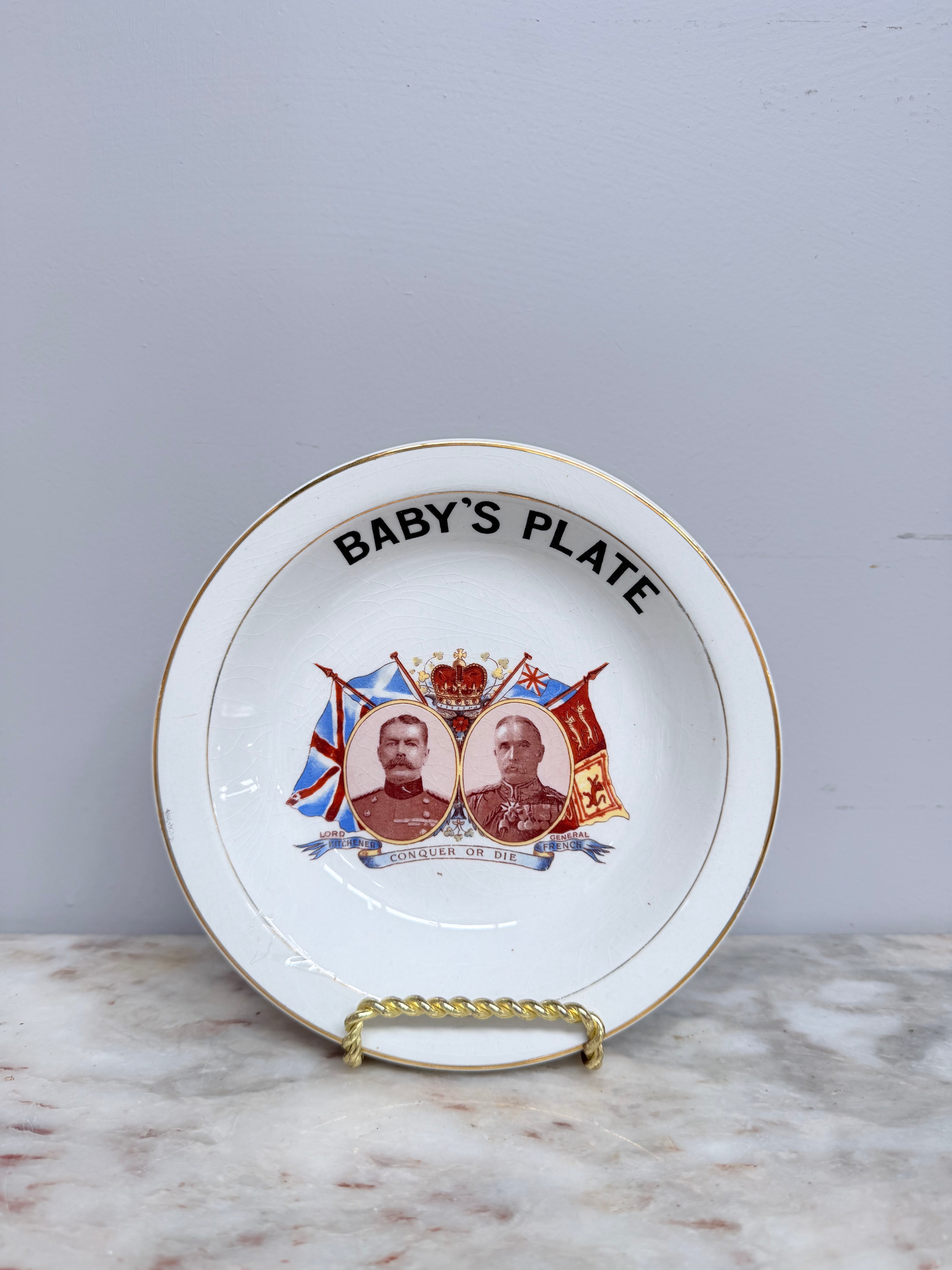 Empire Works Baby's Plate WWI | Antique & Vintage | Moonee Ponds Antiques | Australia Wide Delivery