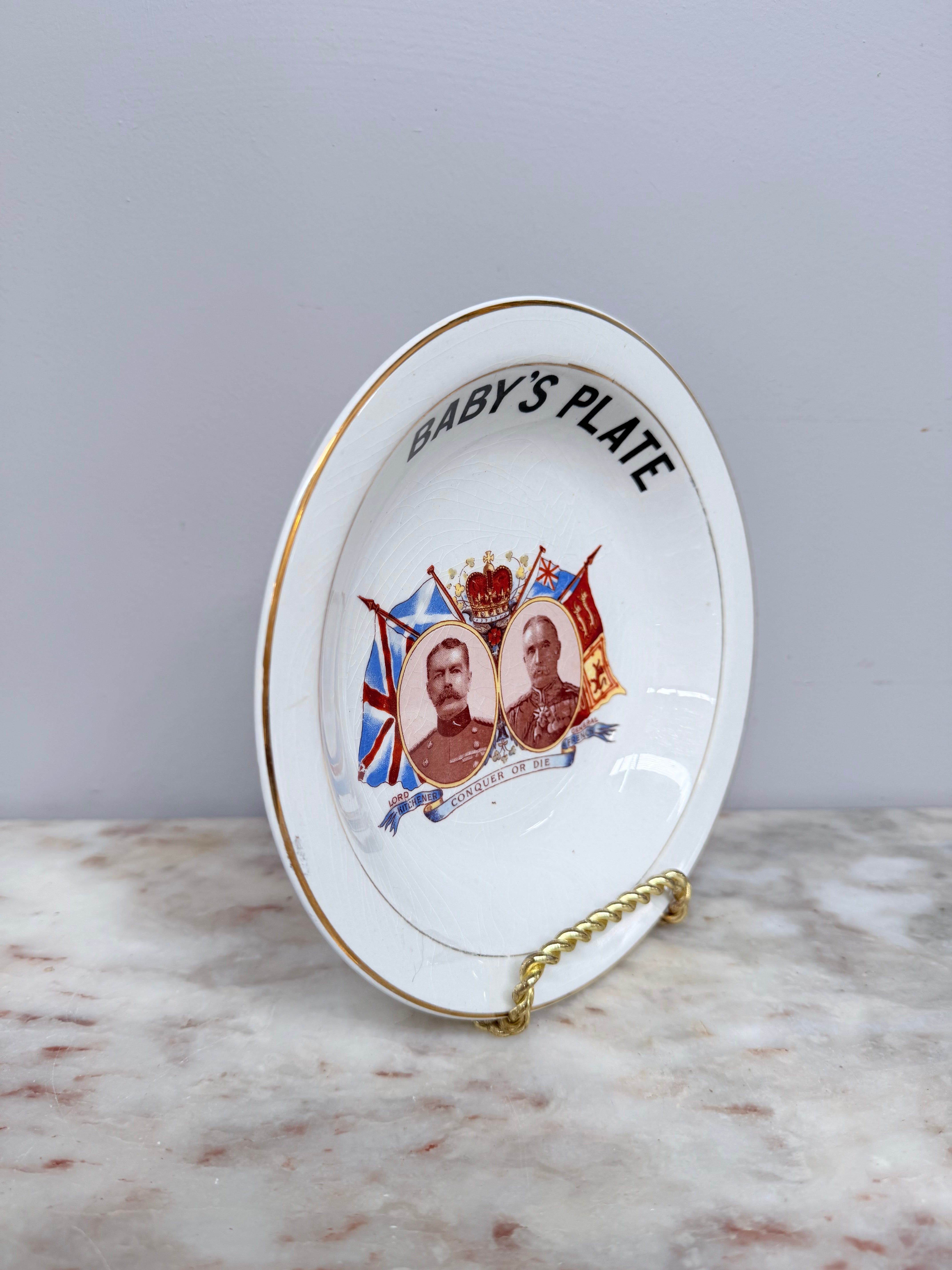 Empire Works Baby's Plate WWI | Antique & Vintage | Moonee Ponds Antiques | Australia Wide Delivery