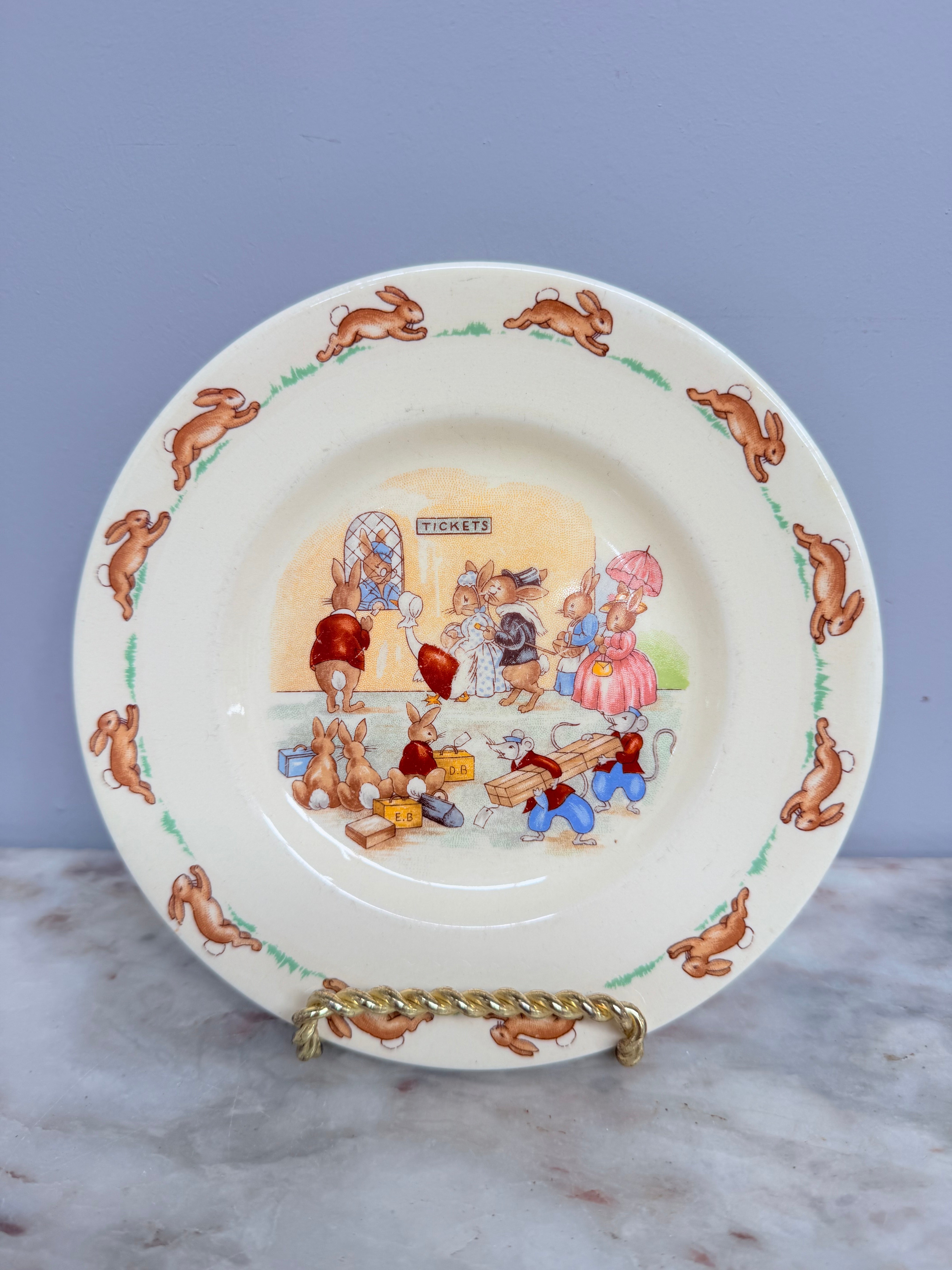 Royal Doulton Bunnykins Plate | Antique & Vintage | Moonee Ponds Antiques | Australia Wide