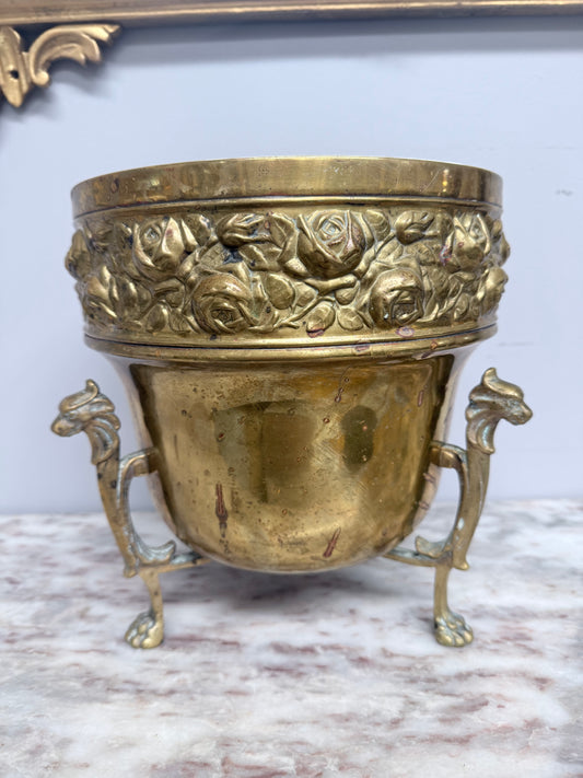 Art Nouveau Style Edwardian Brass Jardiniere