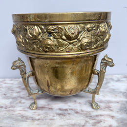Art Nouveau Style Edwardian Brass Jardiniere