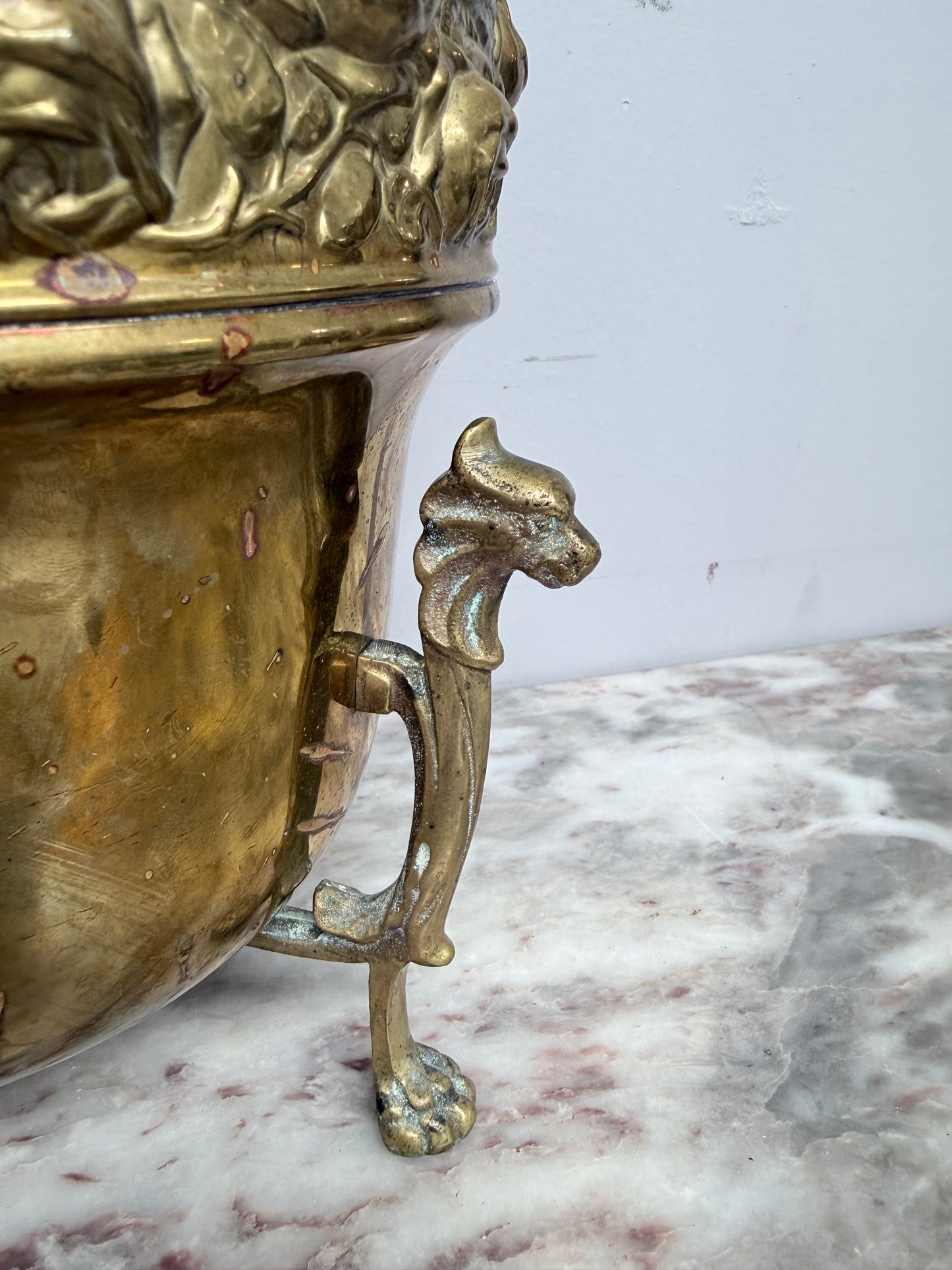 Art Nouveau Style Edwardian Brass Jardiniere