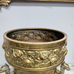 Art Nouveau Style Edwardian Brass Jardiniere