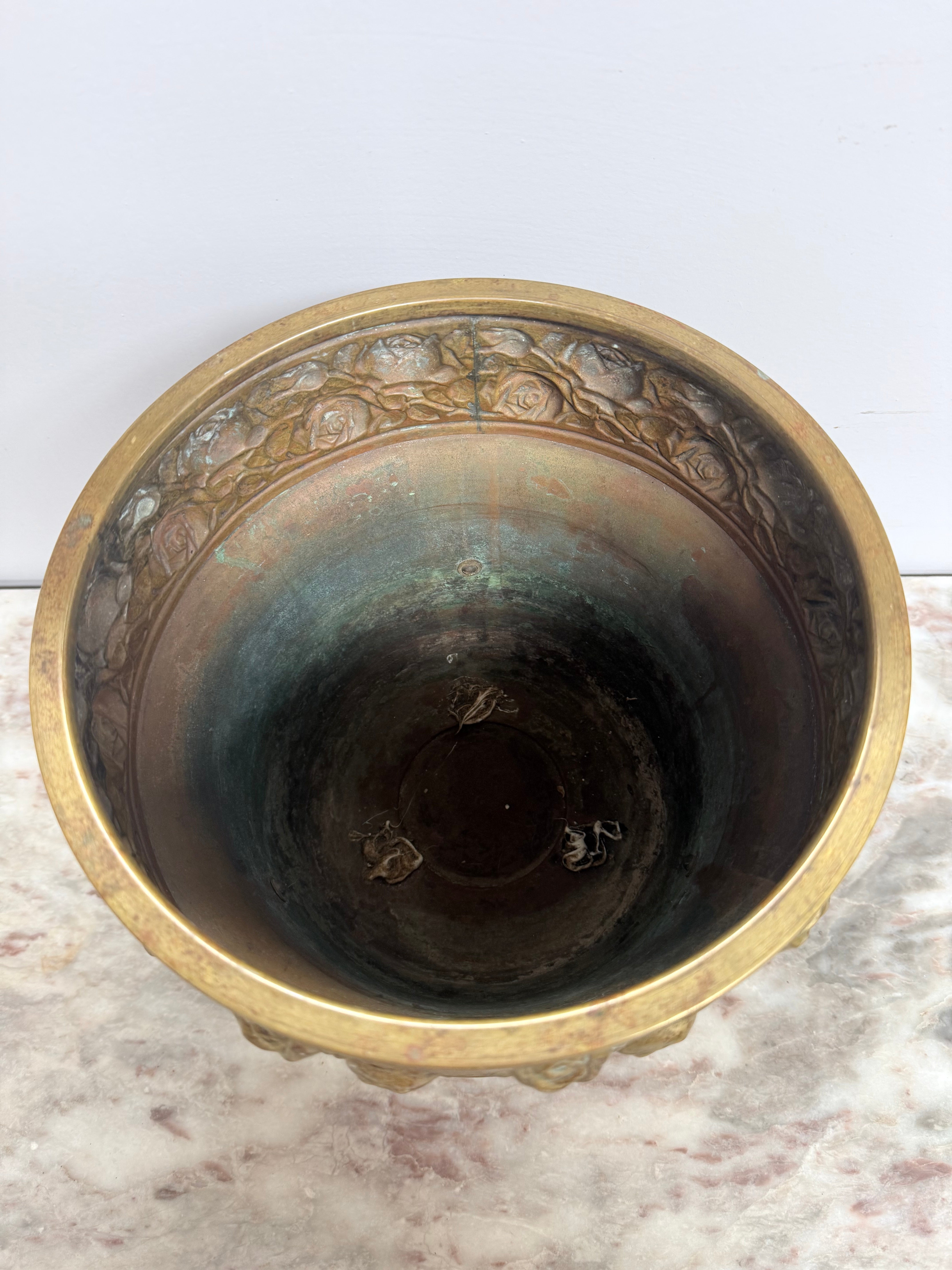 Art Nouveau Style Edwardian Brass Jardiniere | Antique & Vintage | Moonee Ponds Antiques | Australia Wide Delivery