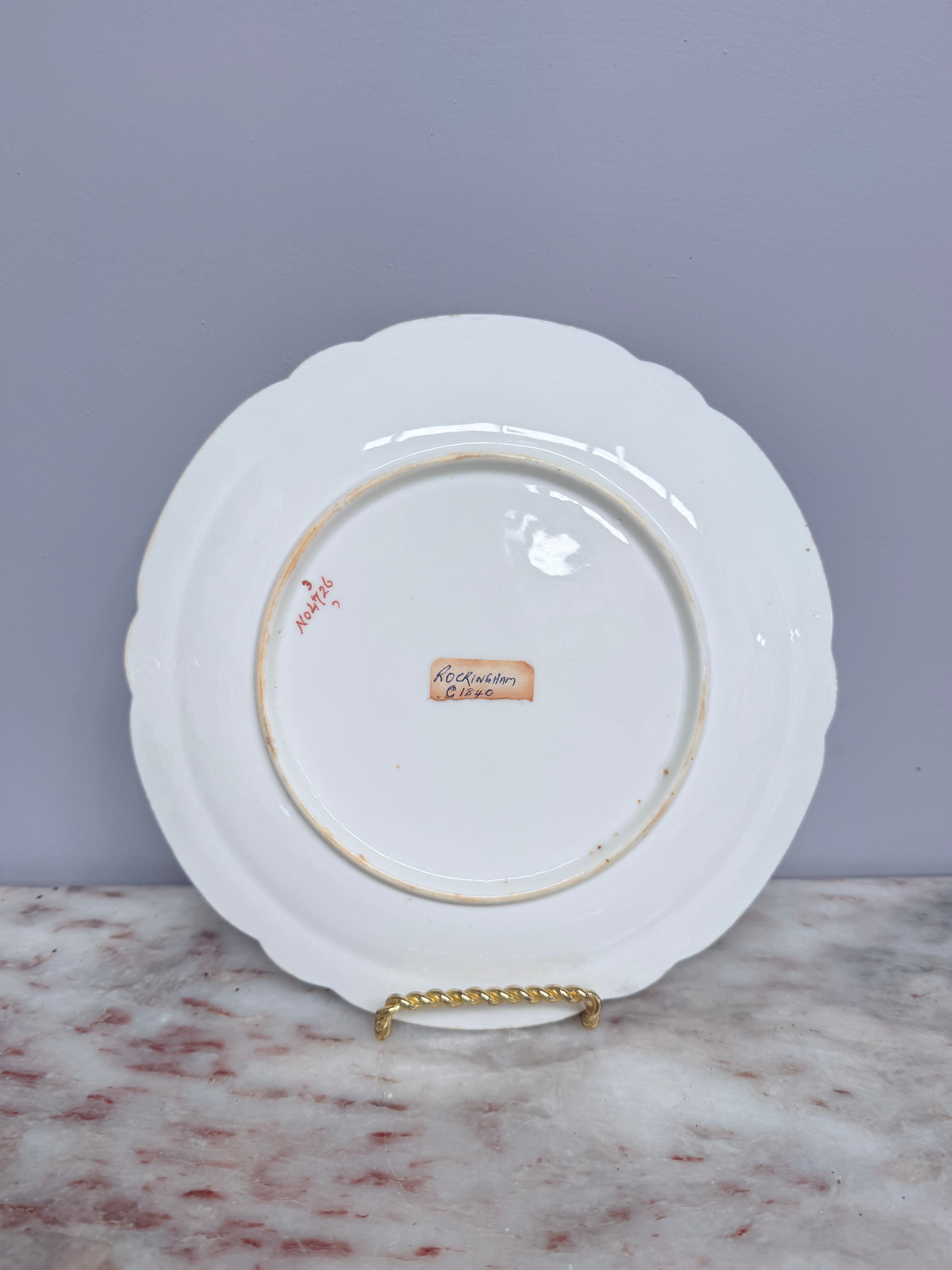 Pair of Antique 'Rockingham' C1840 Plates | Antique & Vintage | Moonee Ponds Antiques | Australia Wide