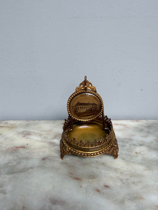 Vintage French Palais Royale Pocket Watch Holder C:1900