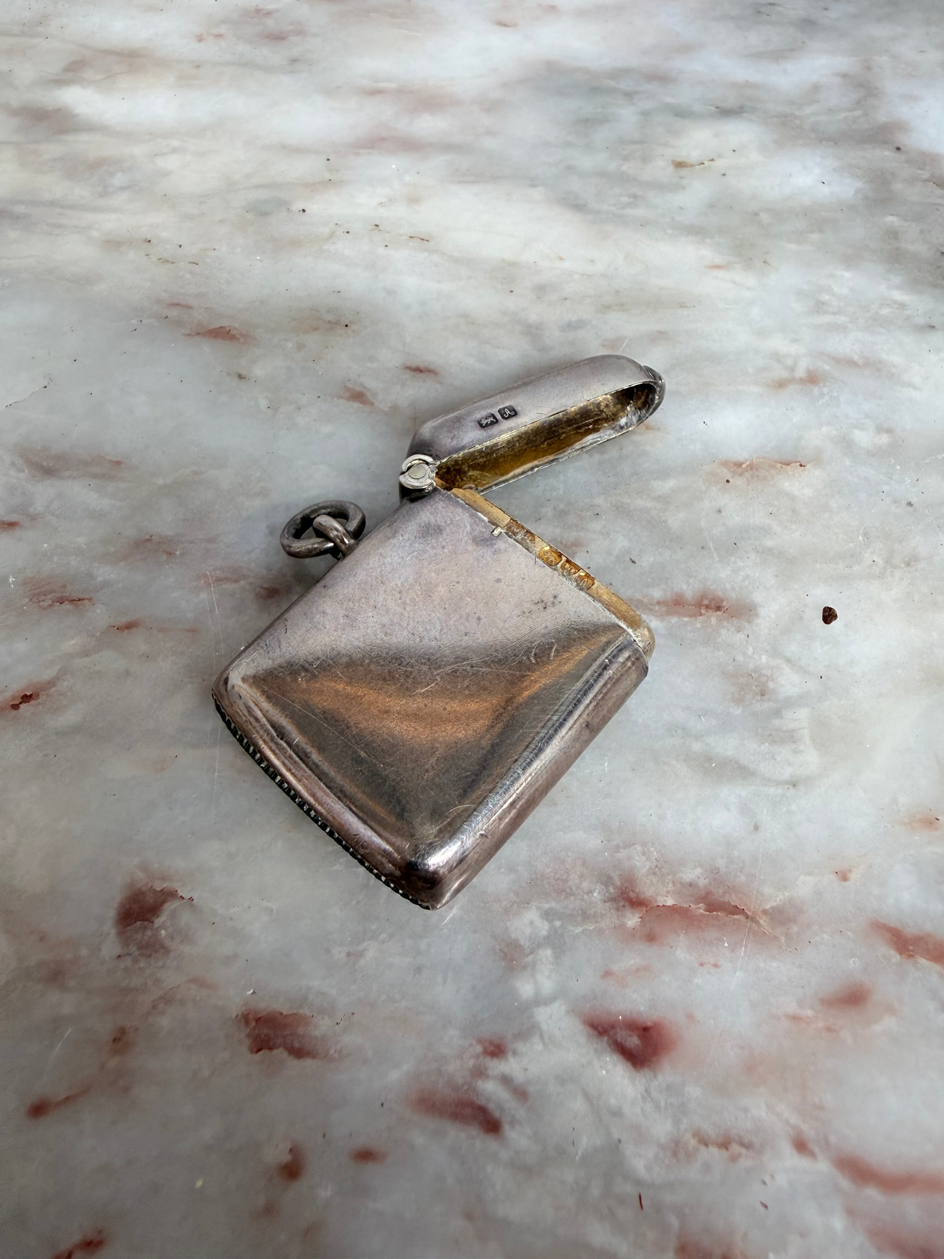 Rare Chester Silver Vesta Fob Case C:1901