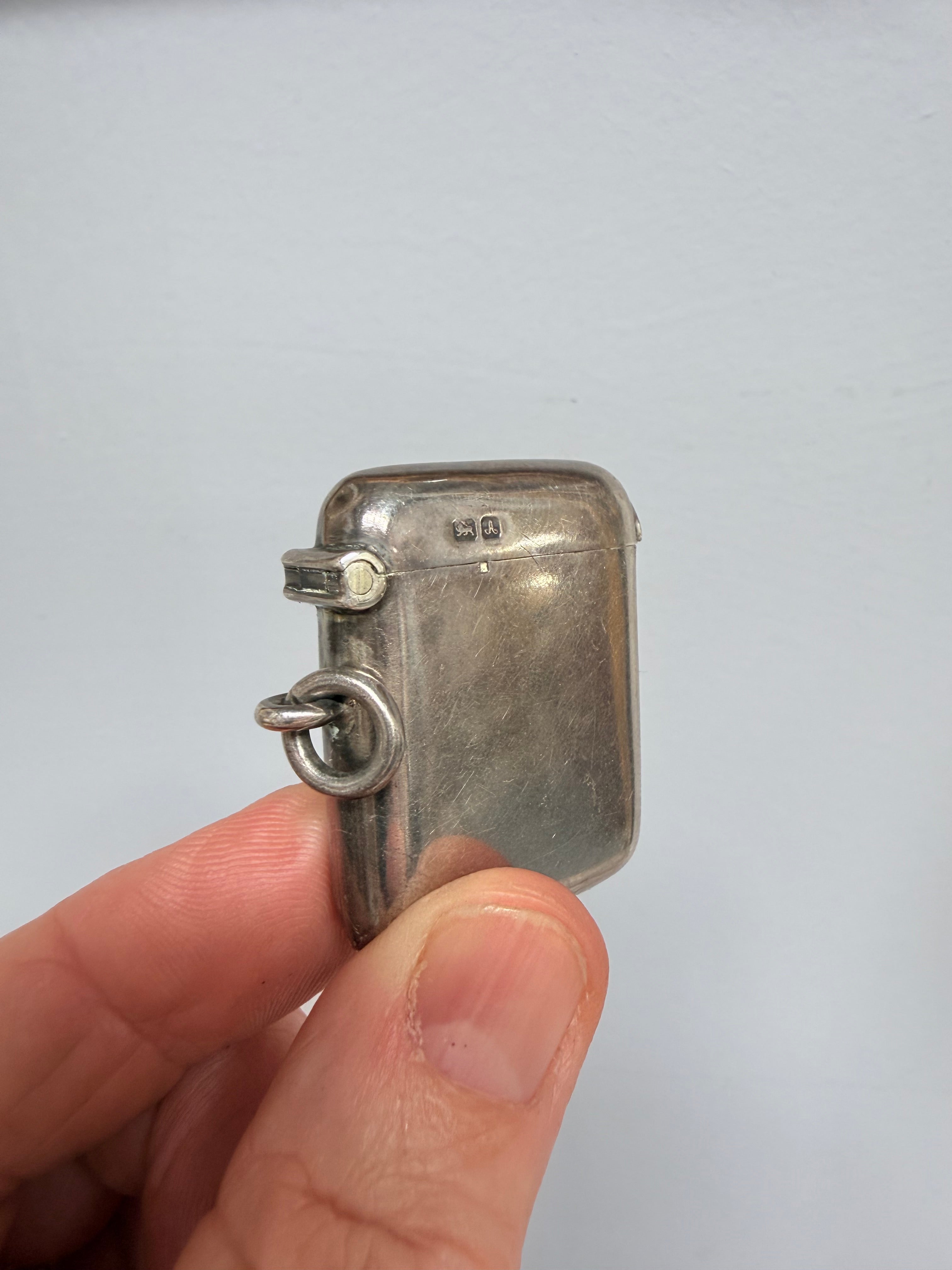 Rare Chester Silver Vesta Fob Case C:1901 | Antique & Vintage | Moonee Ponds Antiques | Australia Wide Delivery