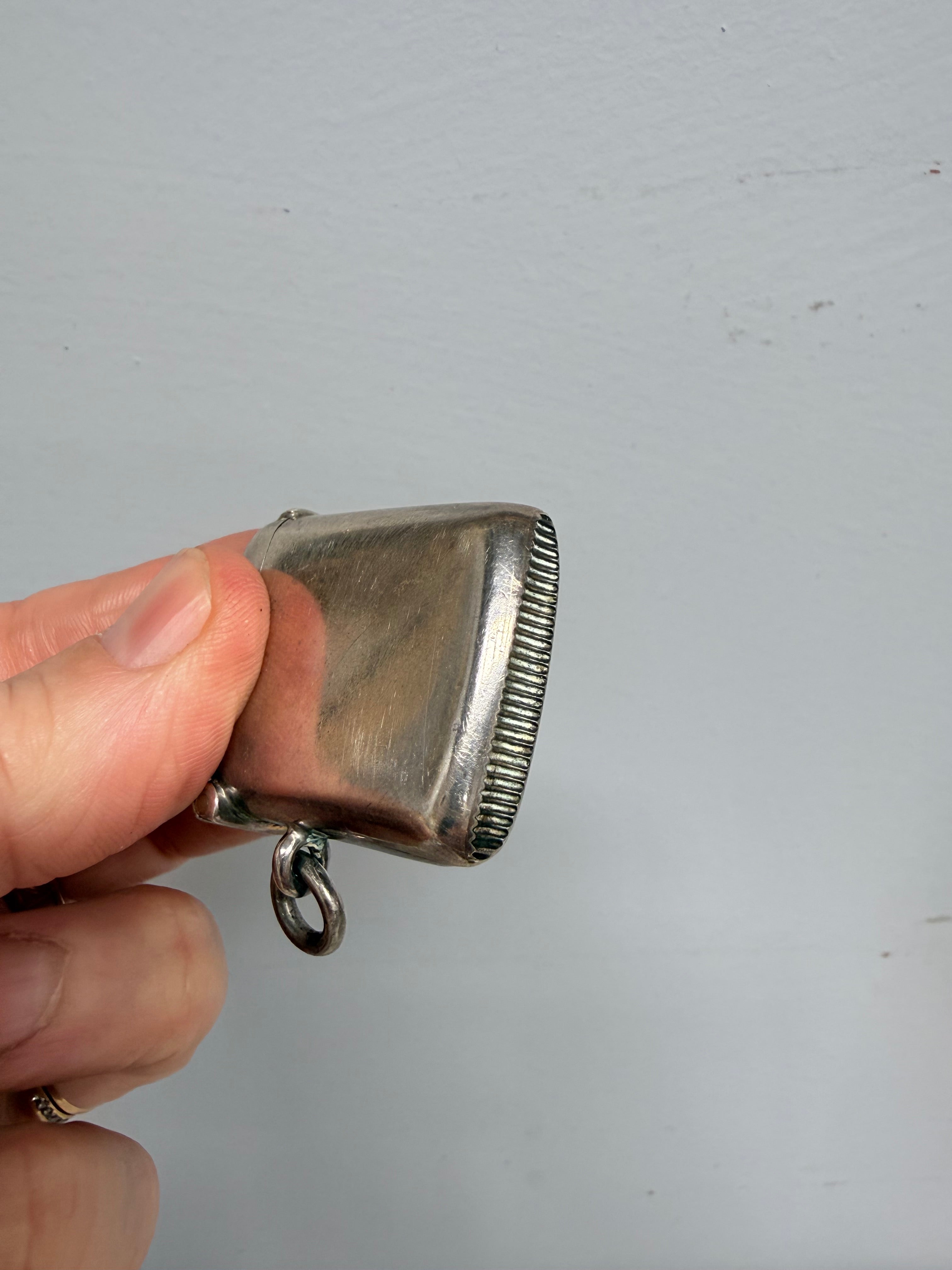 Rare Chester Silver Vesta Fob Case C:1901 | Antique & Vintage | Moonee Ponds Antiques | Australia Wide Delivery