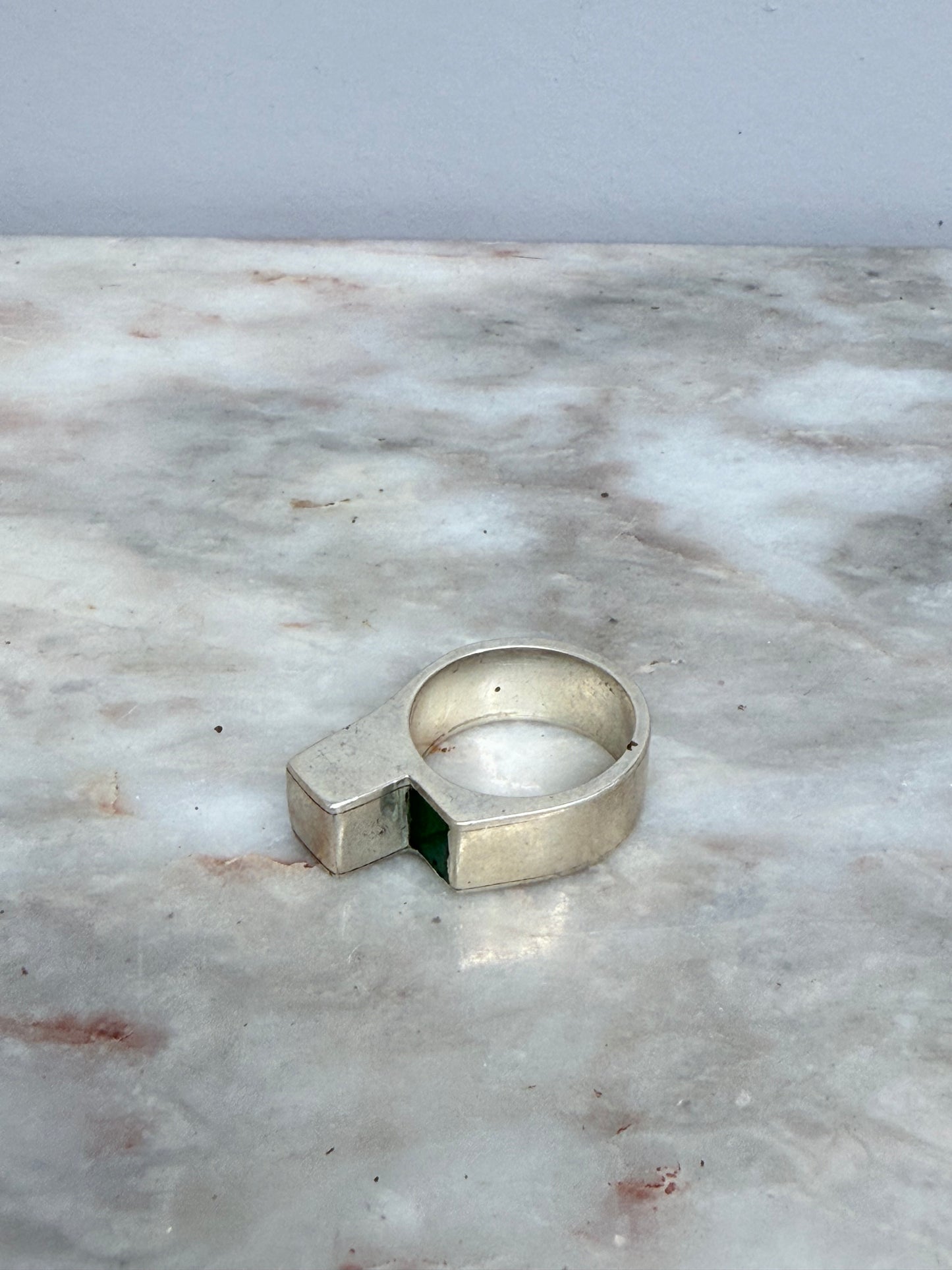 Vintage Silver Modernist Design Silver Ring