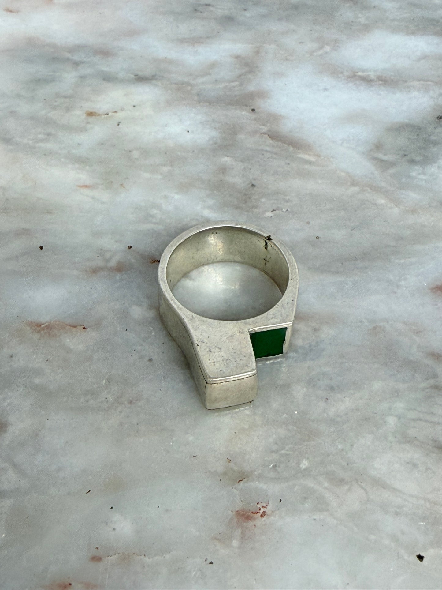 Vintage Silver Modernist Design Silver Ring