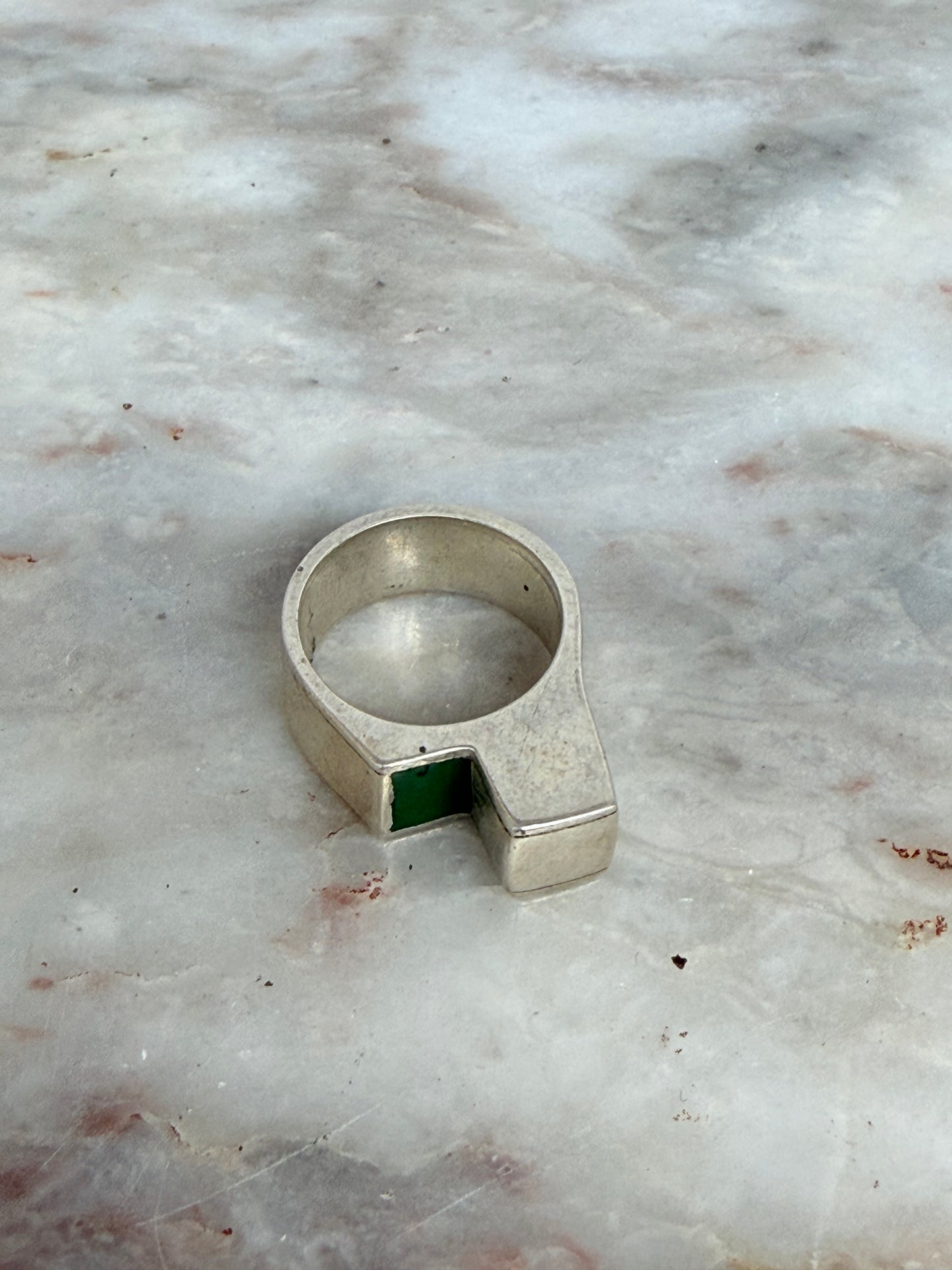 Vintage Silver Modernist Design Silver Ring