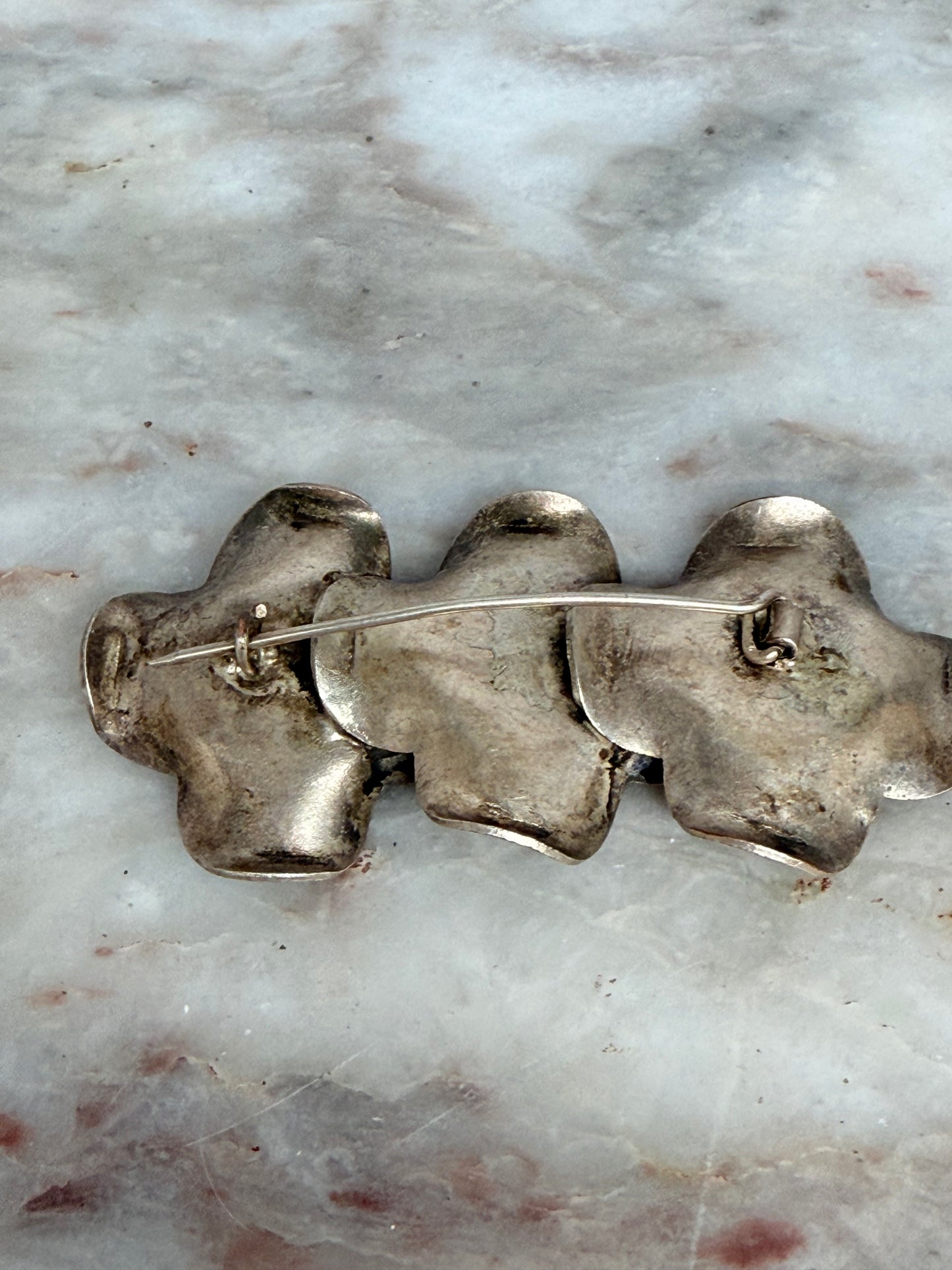 Silver Tone Modernist Brooch Circ: 1960's