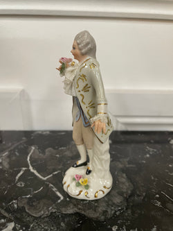 Dresden Lace Male Figurine | Antique & Vintage | Moonee Ponds Antiques | Australia Wide Delivery