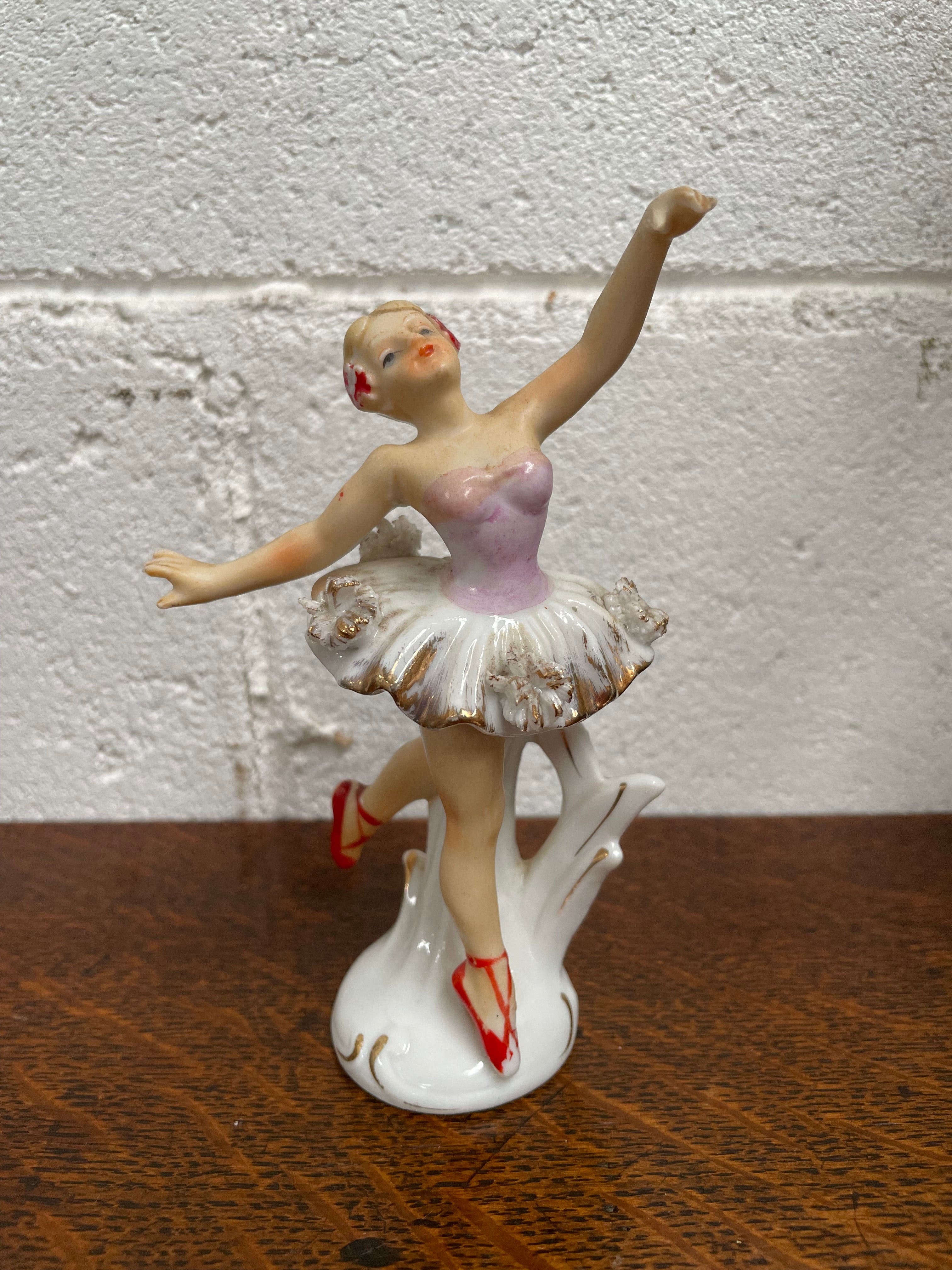 Dresden Style Figurine of a Ballerina | Antique & Vintage | Moonee Ponds Antiques | Australia Wide