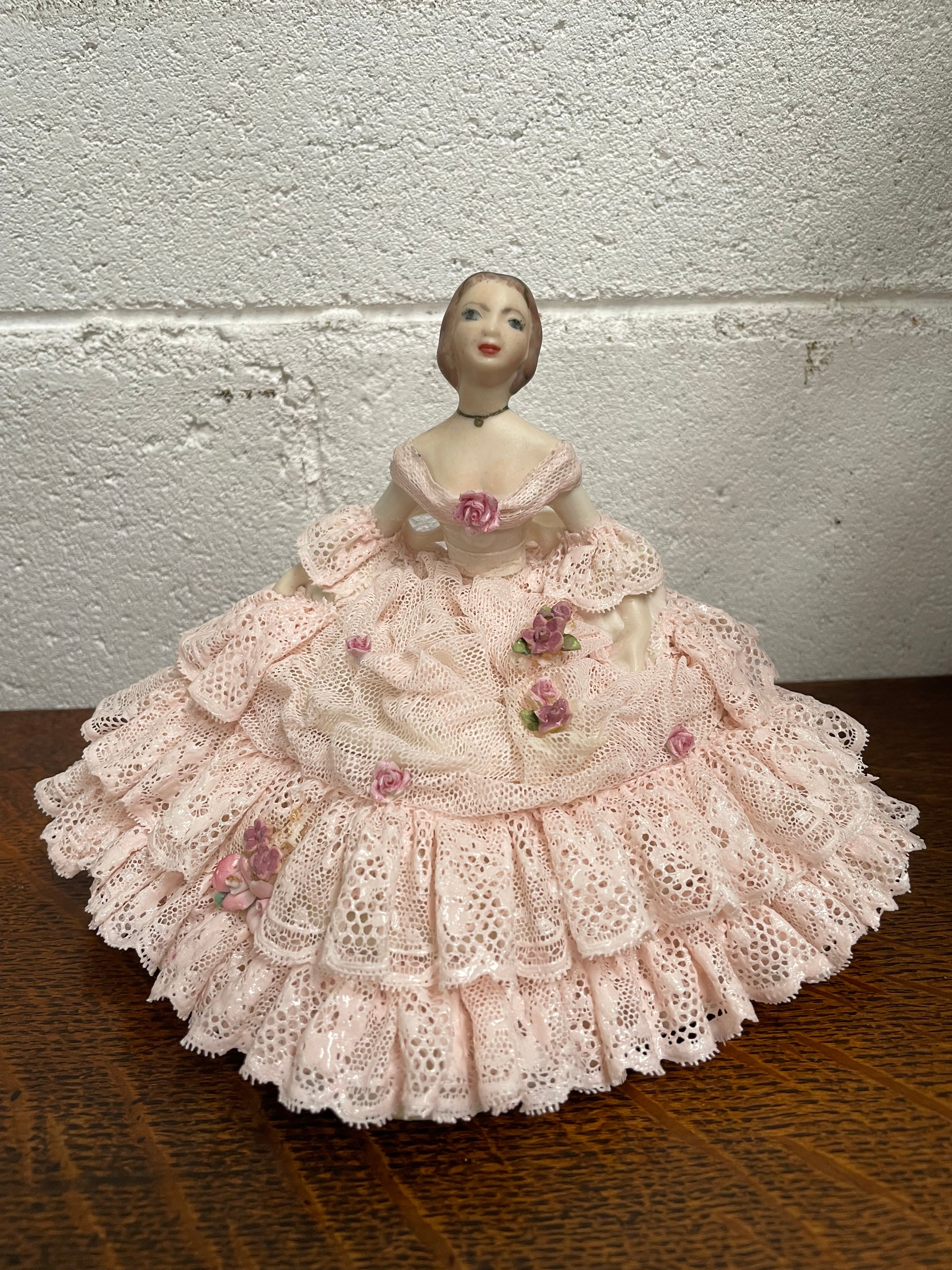 Large Dresden Figurine of a Lady | Antique & Vintage | Moonee Ponds Antiques | Australia Wide Delivery
