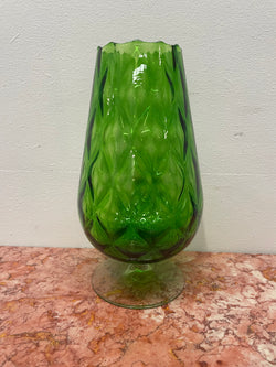 Large Vintage Green Empoli Glass Vase | Antique & Vintage | Moonee Ponds Antiques | Australia Wide Delivery