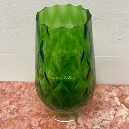 Large Vintage Green Empoli Glass Vase