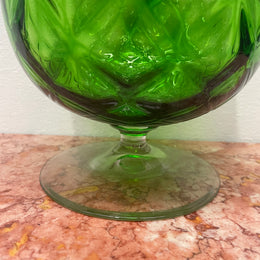 Large Vintage Green Empoli Glass Vase