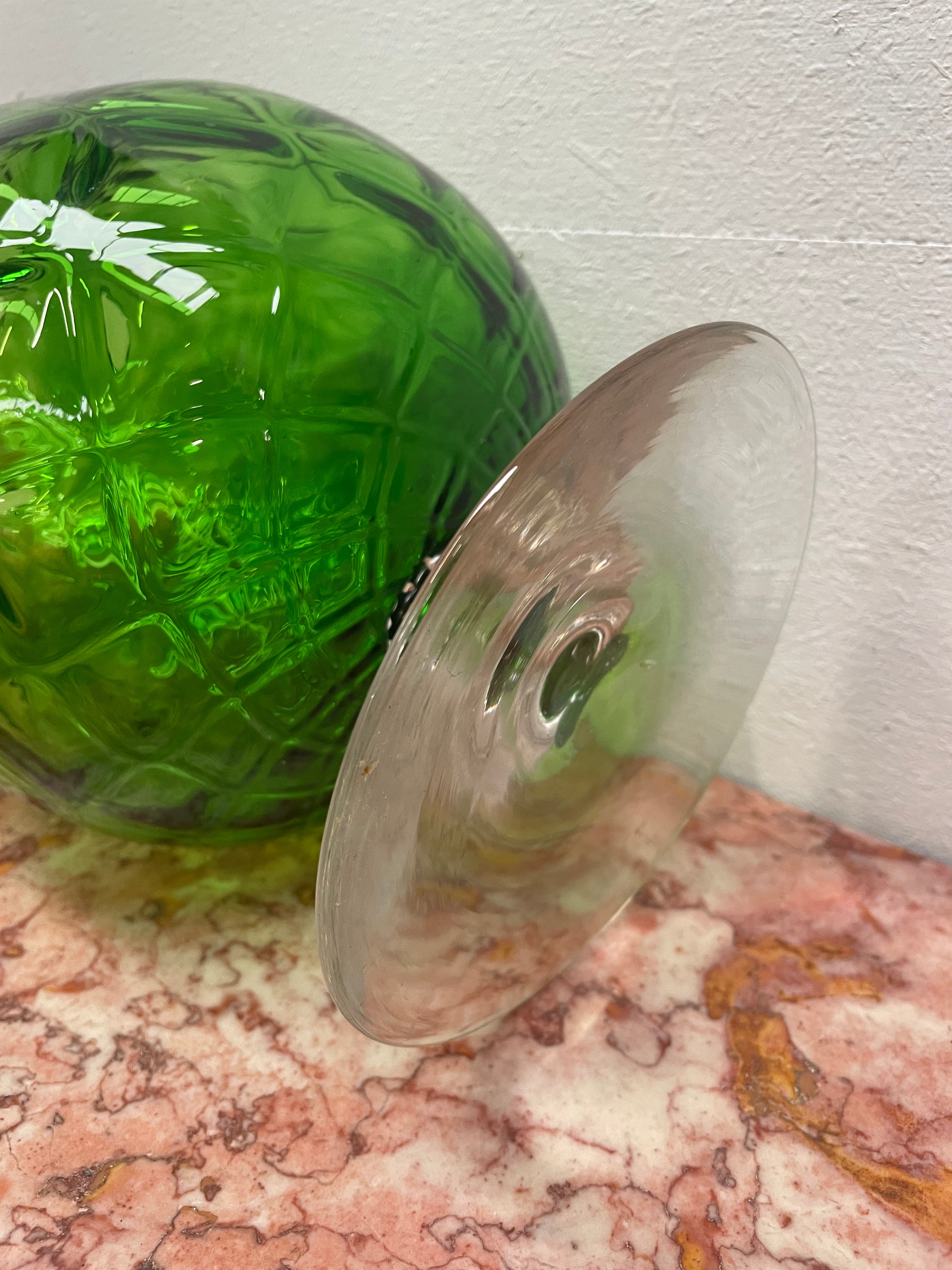 Large Vintage Green Empoli Glass Vase | Antique & Vintage | Moonee Ponds Antiques | Australia Wide Delivery