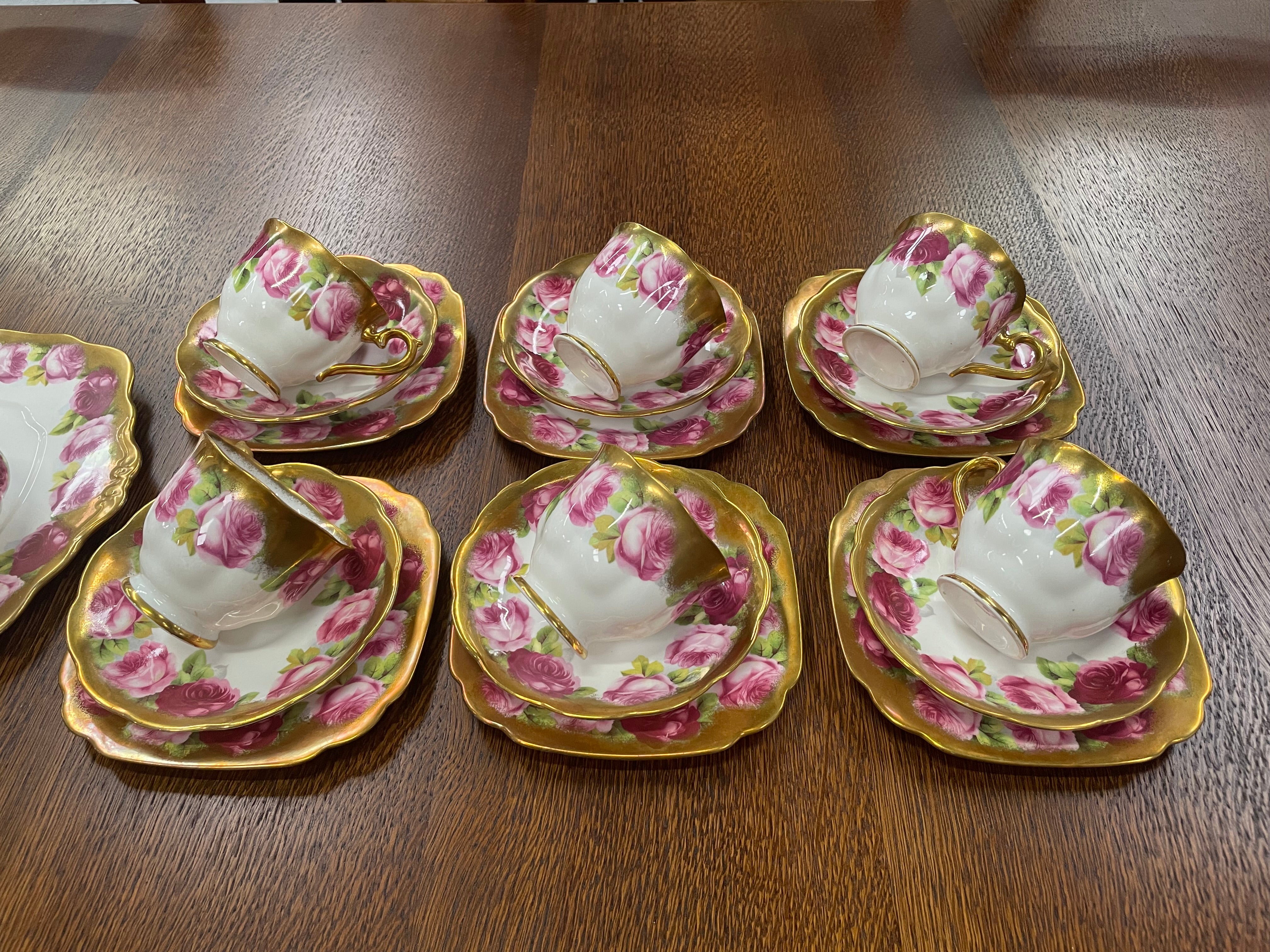 Royal Albert "Old English Rose" 21 pcs Tea Set Made In England | Antique & Vintage | Moonee Ponds Antiques | Australia Wide Delivery