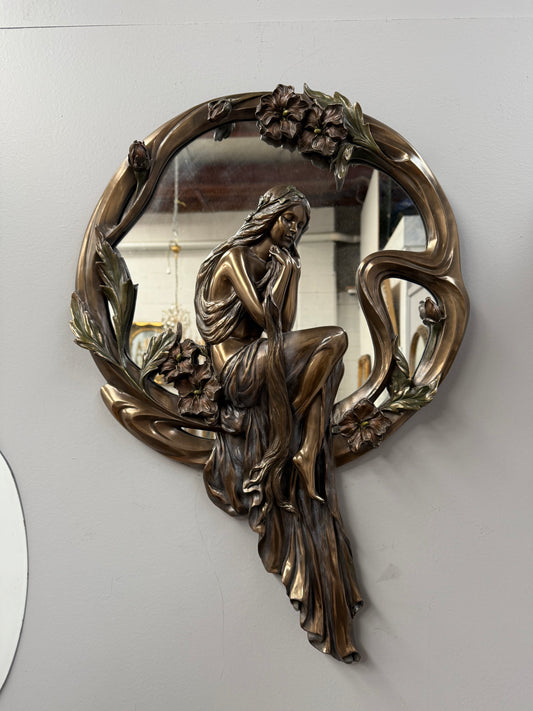 Charming Vintage Art Nouveau Style Mirror