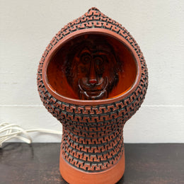 Rare Poole Pottery Hand Made "Atlantis" Helmut Lamp by Guy Sydenham