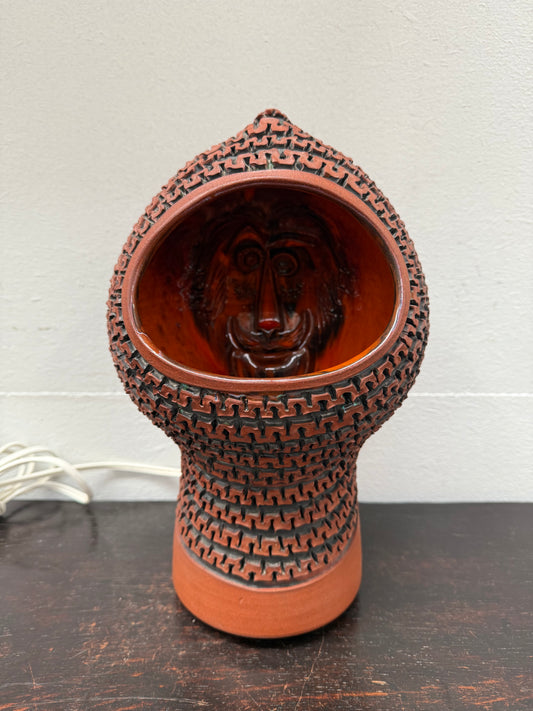 Rare Poole Pottery Hand Made "Atlantis" Helmut Lamp by Guy Sydenham