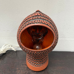 Rare Poole Pottery Hand Made "Atlantis" Helmut Lamp by Guy Sydenham